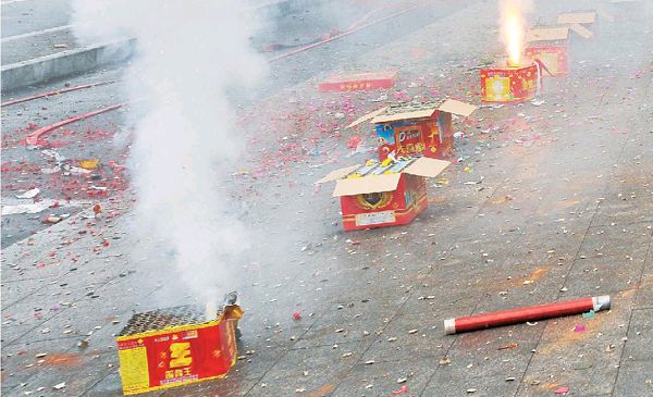 一掛鞭炮帶走多少清新空氣？